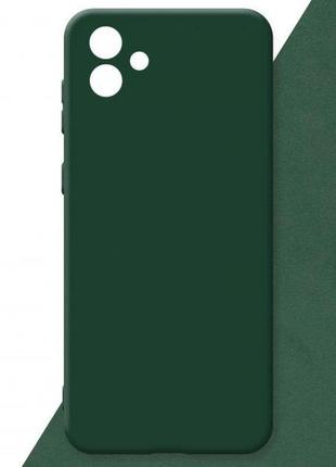 Чехол fiji full soft premium для samsung galaxy a04e (a042) силикон бампер dark green