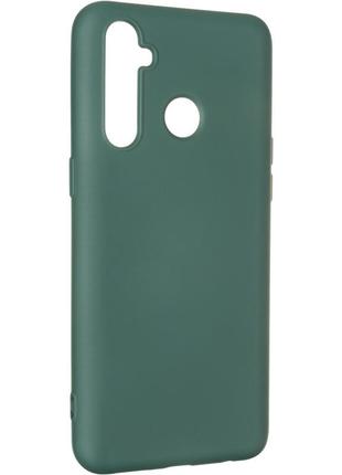 Чохол fiji full soft premium для realme 5 pro протиударний бампер з мікрофіброю dark green