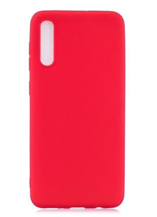 Чехол для glass case samsung galaxy a30s/a50/a50s pink 2019 / a505 силикон soft touch бампер красный