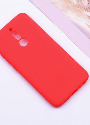 Чехол soft touch для xiaomi redmi 8 силикон бампер красный