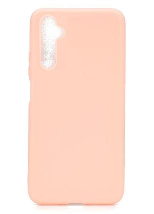 Чехол soft touch для realme 6 pro силикон бампер светло-розовый