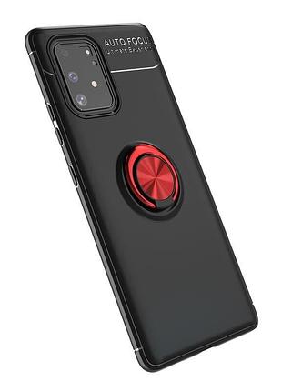 Чохол fiji hold для samsung galaxy s10 lite (g770) бампер накладка з підставкою black-red