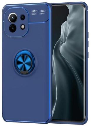 Чехол fiji hold для xiaomi mi 11 бампер накладка с подставкой blue