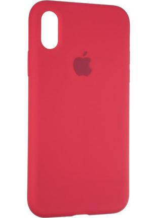 Чохол fiji silicone case для apple iphone xs бампер накладка full soft garnet