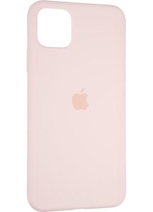 Чохол fiji silicone case для apple iphone 11 pro бампер накладка full soft pink sand