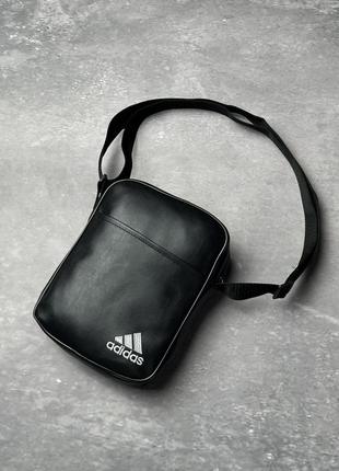 Мессенджер кожаный adidas адидас сумка брендовая барсетка барсетка кожаная кожаная барсетка на плечо