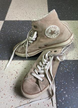 Винтажные замшевые кеды converse