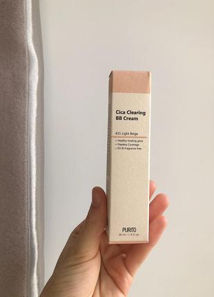 Purito cica clearing bb cream, bb крем з екстрактом центелли, 21 відтінок, пуріто, бб крем