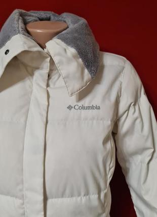 Белый женский пуховик columbia xs3 фото