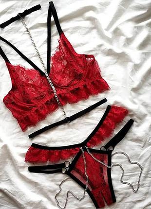 Комплект спідньої білизни, білизняний комплект, набір спідньої білизни, мереживна білизна, нижня жіноча білизна