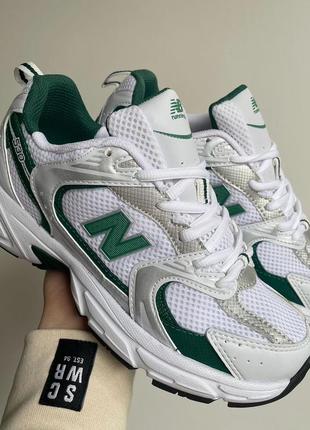 Кроссовки new balance 530 white green1 фото