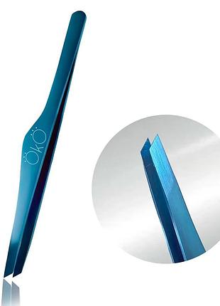 Oko пинцет скошенный blue magic premium
