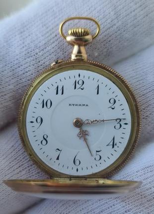 Жіночий золотий карманний годинник eterna золото 14к 585 пр10 фото
