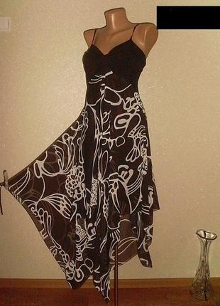 Стильне плаття сарафан з асиметричним низом франція
