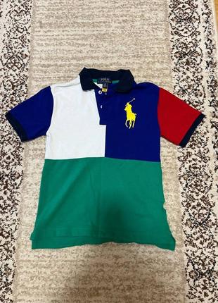 Футболка polo ralph lauren
 6-8 лет детская коттоновая цветная4 фото