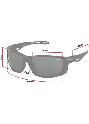 Солнцезащитные очки с поляризацией + чехол opc "pro sport everest blk" (mat red smoke revo)7 фото