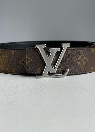 Ремень женский louis vuitton iconic 35mm belt silver (арт: 66143)