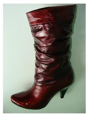 Шкіряні черевики демісезонні чоботи / натуральна шкіра - розпродаж 36 38 р1 фото