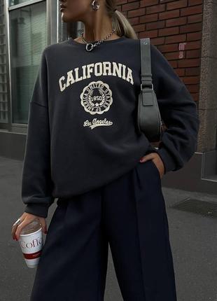 Графитовый oversized худи «california»🙌🏻