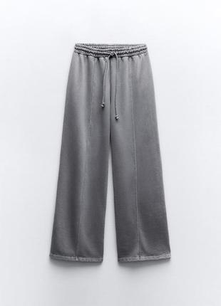 В наличии!! широкие теплые брюки, кюлоты zara, тренд 2023, размер s, m и l