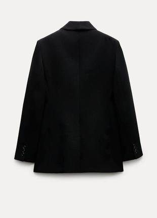 Стильный приталенный смокинговый блейзер пиджак жакет zara зара4 фото