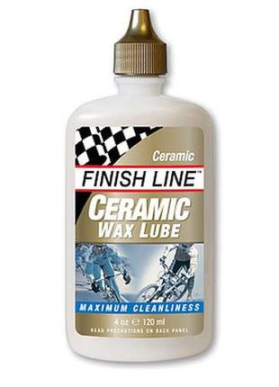 Мастило для ланцюга finish line ceramic wax 60мл, воскове мастило з керамічними присадками