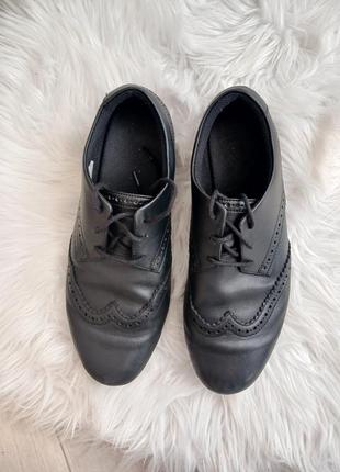 Туфли броги черные кожаные 41 размер унисекс clarks8 фото