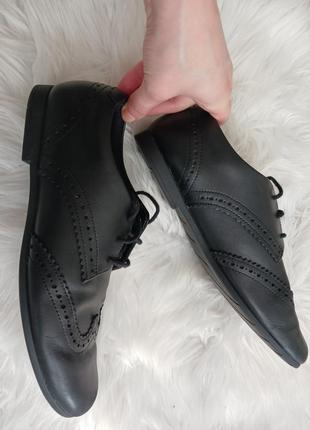 Туфли броги черные кожаные 41 размер унисекс clarks6 фото