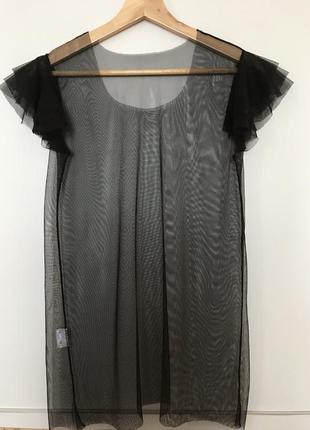 Блуза стильная прозрачная сетка, футболка