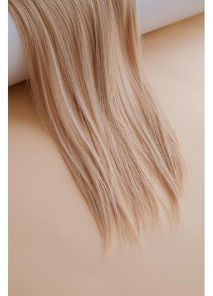 Одиночная тресса блонд два оттенка ровные волосы5 фото