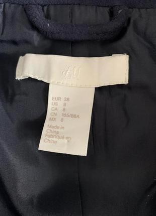 Синє півпальто жакет піджак h&amp;m модне, стильне трендове пальто напівпальто куртка2 фото