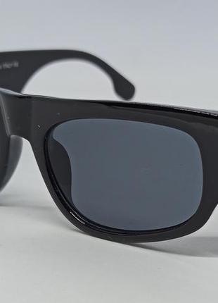 Окуляри брендові  жіночі сонцезахисні великі масивні чорні з золотим логотипом