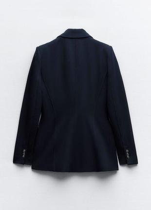 Стильный изысканный двубортный блейзер пиджак жакет zara зара3 фото