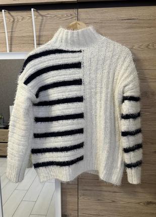 Белый свитер травка в полоску от m&amp;s1 фото