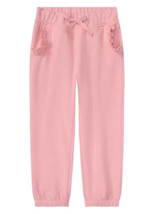 Спортивные штаны regular fit двунитка для девочки lupilu 435099 розовый2 фото