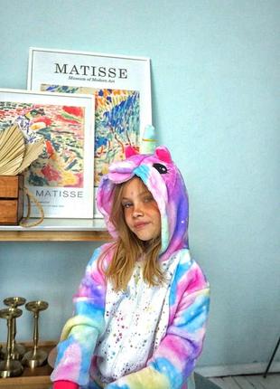 Детская пижама кигуруми единорог искорка, пижама для детей5 фото