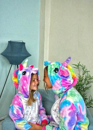 Детская пижама кигуруми единорог искорка, пижама для детей6 фото
