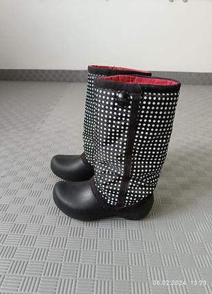 Утеплені сапоги crocs w4 33р