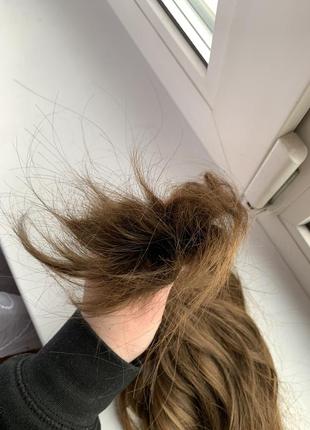 Натуральные детские волосы срез 40 см свет русый