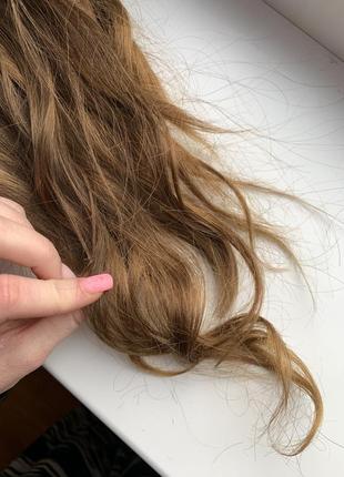 Натуральные детские волосы срез 40 см свет русый