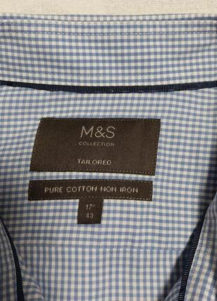 Новая качественная стильная брендовая рубашка m&amp;s4 фото