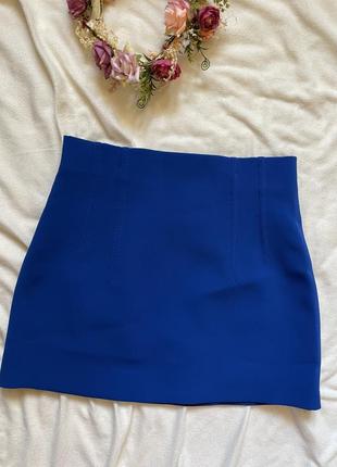 Синяя мини юбка zara7 фото