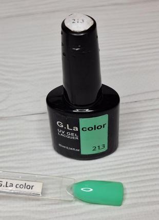 Гель лак g.la color 213, бирюза, 8 мл.