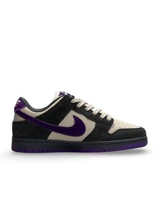 Женские кроссовки nike sb dunk low x otomo katsuhiro grey purple2 фото