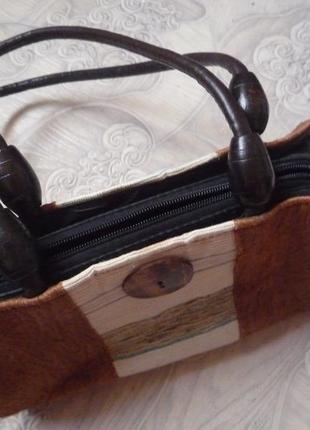 Вінтаж сумка-самочка саквояж ридикуль у стилі бохо, етно, coachela.2 фото