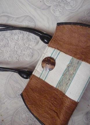 Вінтаж сумка-самочка саквояж ридикуль у стилі бохо, етно, coachela.1 фото