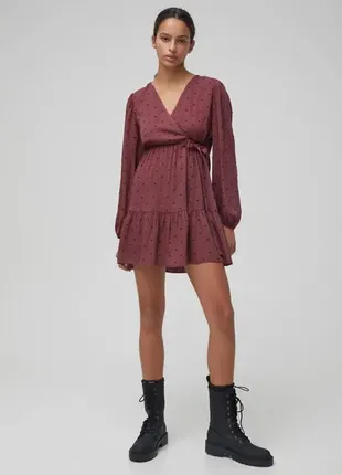 Платье pull &amp; bear ( марсала ) 3