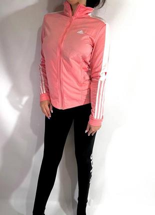 Женская олимпийка adidas /размер xs-s/ розовая кофта adidas / розовая олимпийка / худи адидас / adidas / адидас / женская спортивная кофта /31 фото