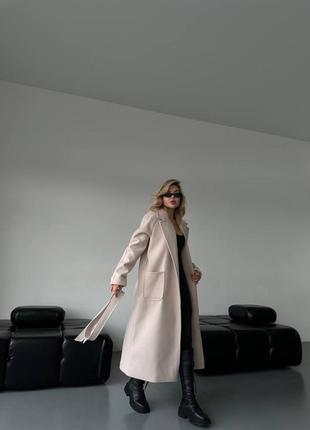 Улюблене якісне кашемірове пальто на запах стильне жіноче5 фото