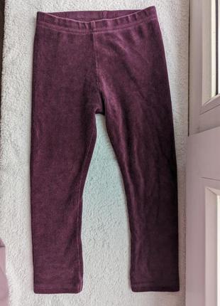 Вельветовые штаны лосины для девочки2 фото